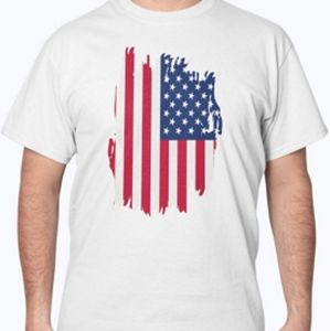 Distressed American Flag, Stars & Stripes, 4th July Shirts, Proud To Be American
